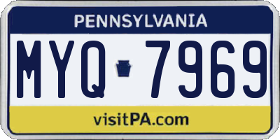 PA license plate MYQ7969