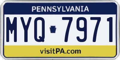 PA license plate MYQ7971