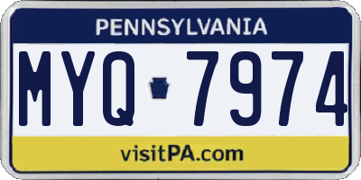 PA license plate MYQ7974