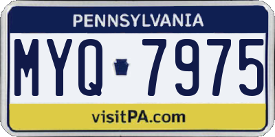 PA license plate MYQ7975