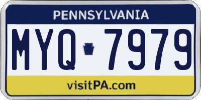 PA license plate MYQ7979