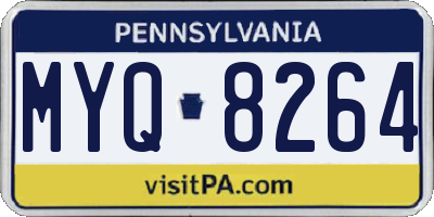 PA license plate MYQ8264