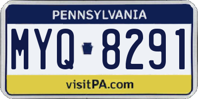 PA license plate MYQ8291