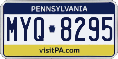 PA license plate MYQ8295