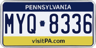 PA license plate MYQ8336