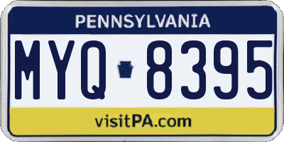 PA license plate MYQ8395