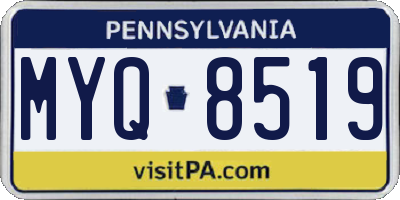 PA license plate MYQ8519