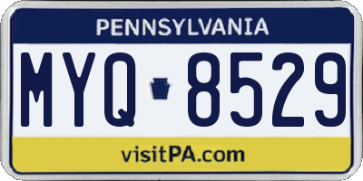 PA license plate MYQ8529