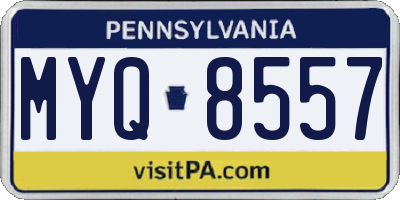 PA license plate MYQ8557
