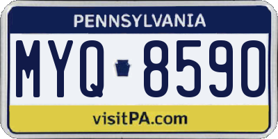 PA license plate MYQ8590
