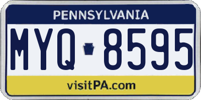 PA license plate MYQ8595