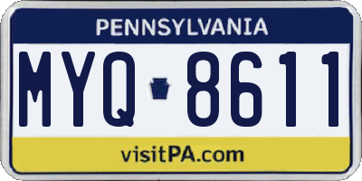 PA license plate MYQ8611