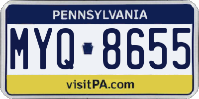PA license plate MYQ8655