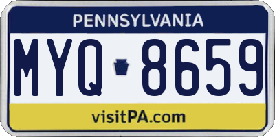 PA license plate MYQ8659
