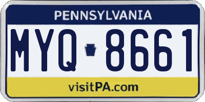 PA license plate MYQ8661