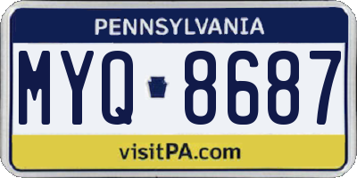 PA license plate MYQ8687