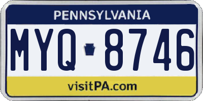 PA license plate MYQ8746