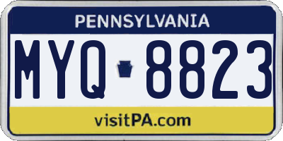 PA license plate MYQ8823