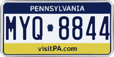 PA license plate MYQ8844