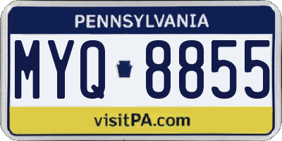 PA license plate MYQ8855