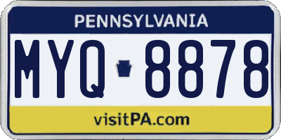 PA license plate MYQ8878
