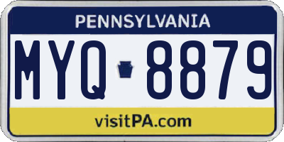 PA license plate MYQ8879