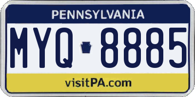 PA license plate MYQ8885