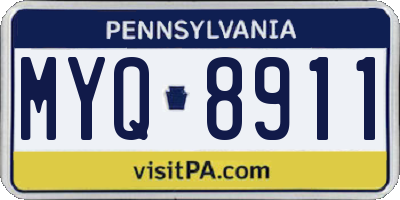 PA license plate MYQ8911