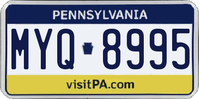 PA license plate MYQ8995
