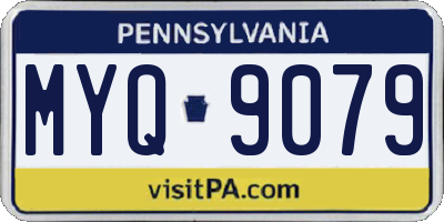 PA license plate MYQ9079