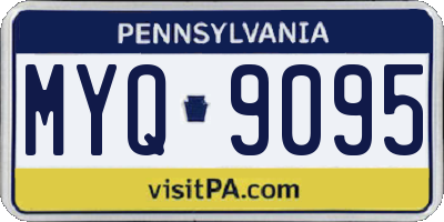 PA license plate MYQ9095