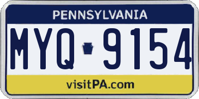 PA license plate MYQ9154