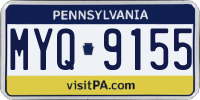PA license plate MYQ9155