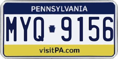 PA license plate MYQ9156