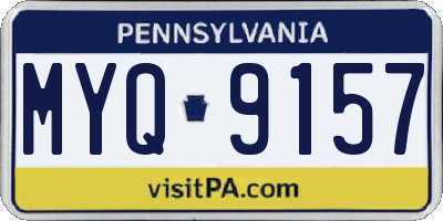 PA license plate MYQ9157