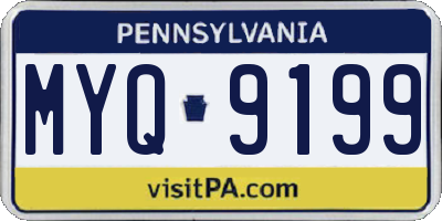 PA license plate MYQ9199