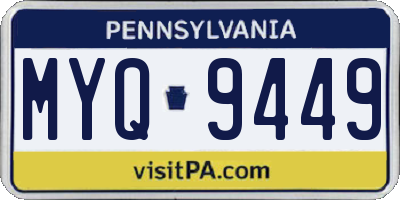 PA license plate MYQ9449