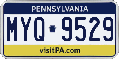 PA license plate MYQ9529