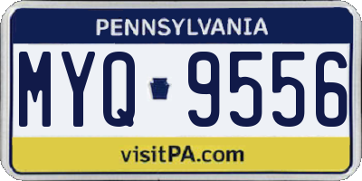 PA license plate MYQ9556