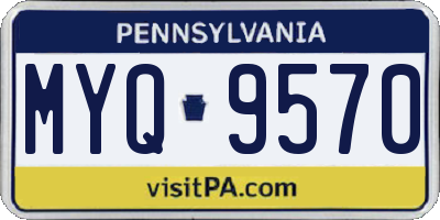 PA license plate MYQ9570
