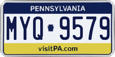 PA license plate MYQ9579