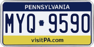 PA license plate MYQ9590