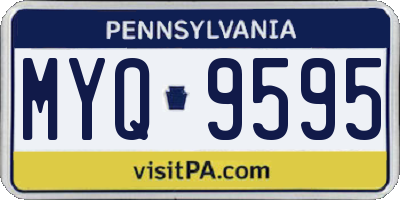 PA license plate MYQ9595
