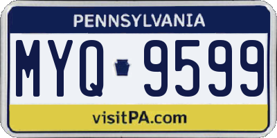 PA license plate MYQ9599