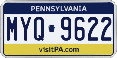 PA license plate MYQ9622