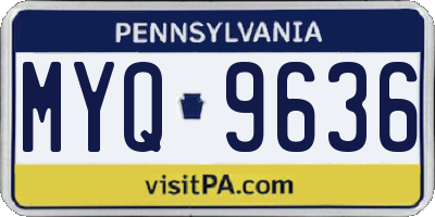 PA license plate MYQ9636