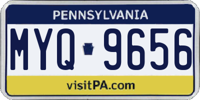 PA license plate MYQ9656