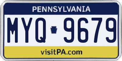 PA license plate MYQ9679
