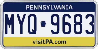 PA license plate MYQ9683