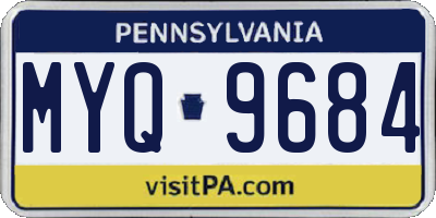 PA license plate MYQ9684
